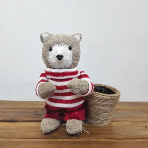 Ursinho c/ vaso em Sisal - V. 6