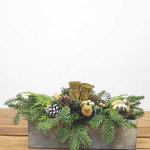 Arranjo Natal C/ Caixa em Madeira