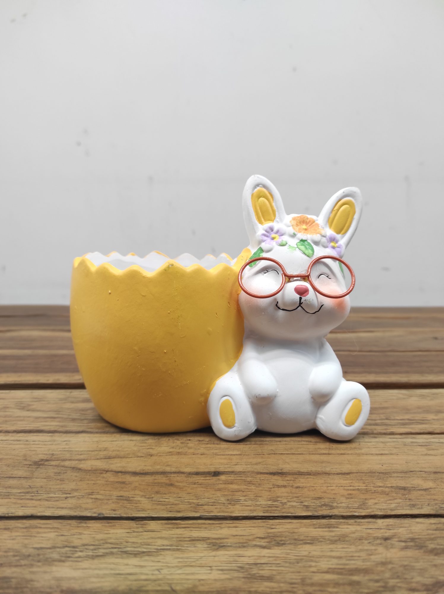 Vaso de Cerâmica - Coelho Amarelo