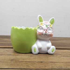 Vaso de Cerâmica - Coelho Verde