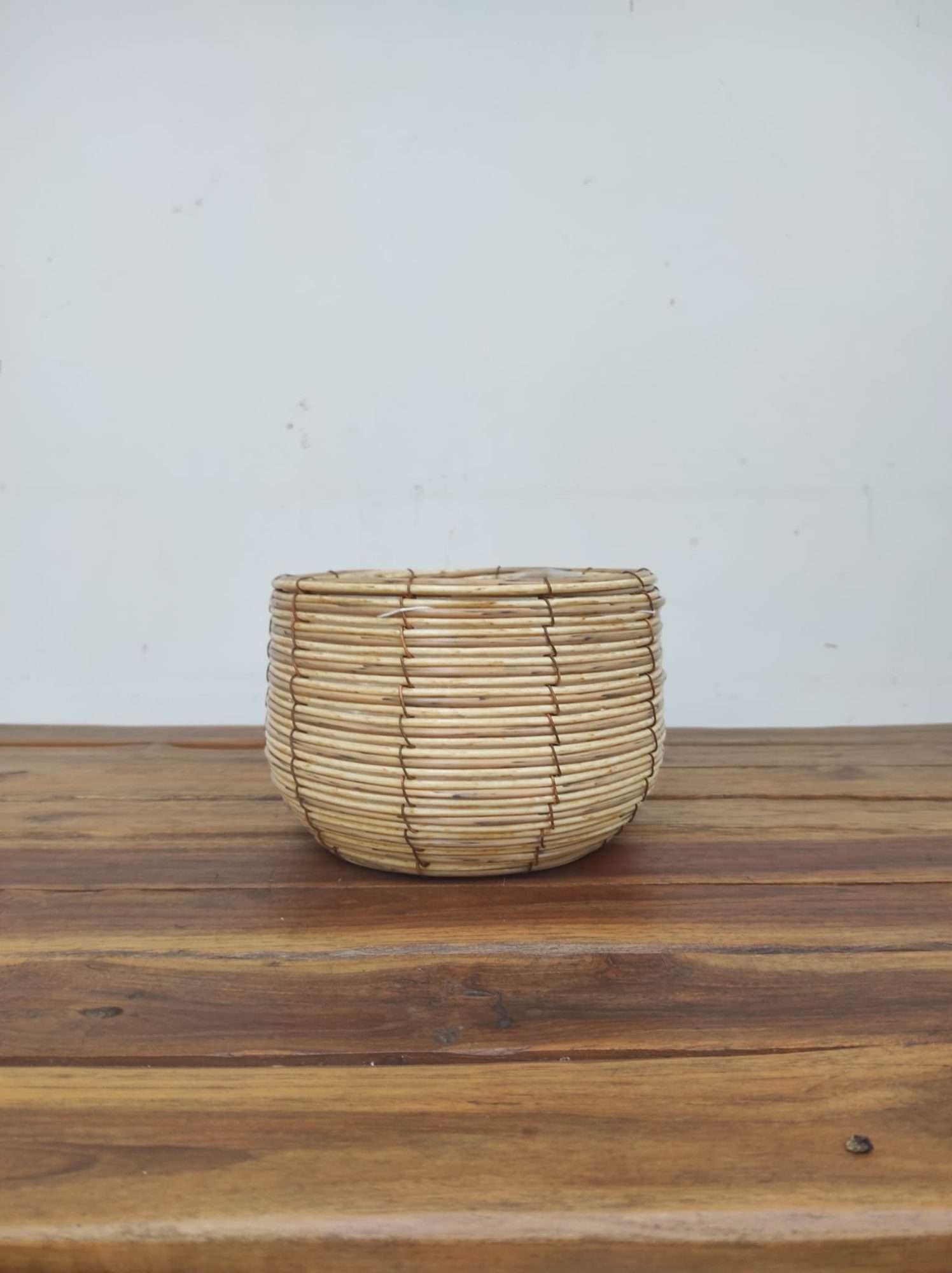 Vaso Em Vime Natural - Pequeno