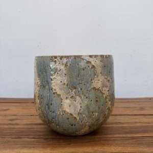 Vaso Callisto Verde Dourado - 23 cm